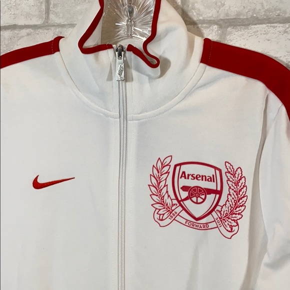 Nike Arsenal red/ white zip up size S - Picture 2 of 8